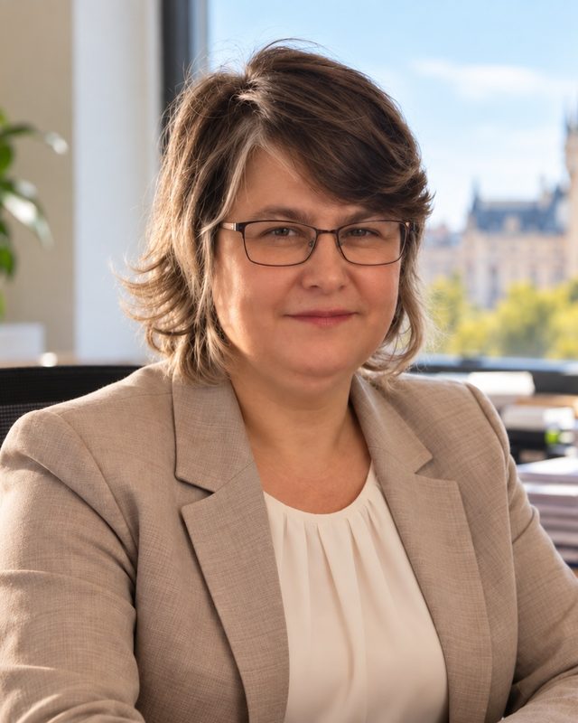 Mihaela Neacsu, chartered accountant, at the office in Iasi